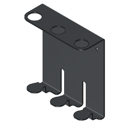 Black double metal holder for 400ml bottle - 1 piece