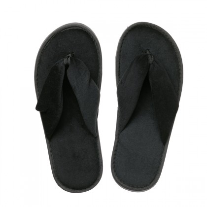 Black flip flop slipper - Terry cotton