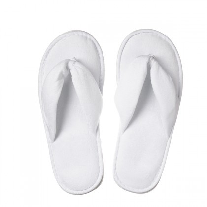 White flip flop slipper - Terry cotton