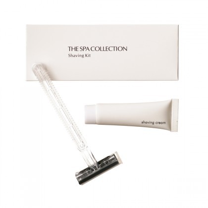 Shaving set in white paper box - Razor and paste - The Spa Collection