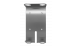 Silver double metal holder for 400ml bottle - 1 piece